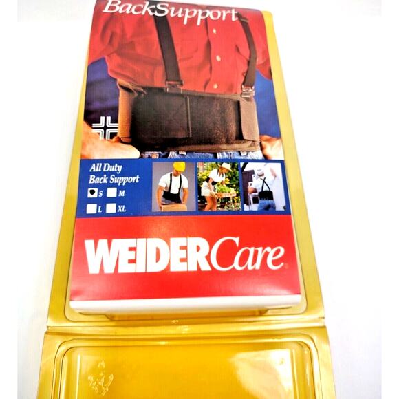 Weider Care All Duty Back Support Black Size S Made in USA 28"-32" Waist Belt - Picture 1 of 7